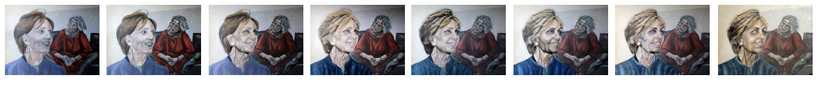 Stages in development of Paula painting